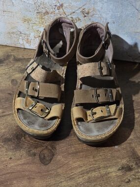 Naot Begonia Women's Multi-Tone Brown Multi-Buckle Velcro Sandals